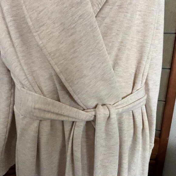 Soft Surroundings Belted Cozy Soft Midi Length Bath Robe Cream Color Size XL - Picture 11 of 15